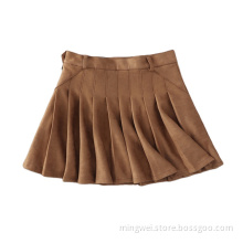 Custom 100% Polyester Mini Plaid Short Skirt Wholesale Womens Pleated Skirts Women